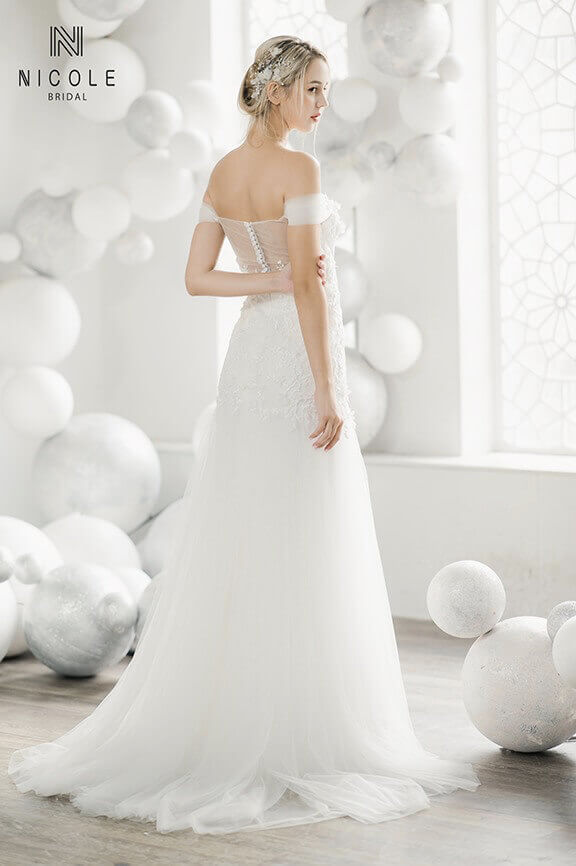 Nicole Bridal - Váy cưới đuôi cá hình 12