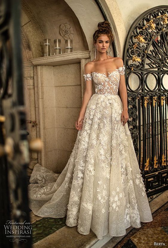 áo cưới trễ vai đẹp 2019