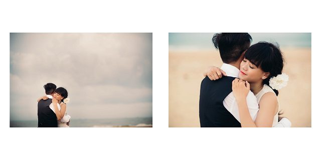 chụp ảnh cưới ôm nhau
