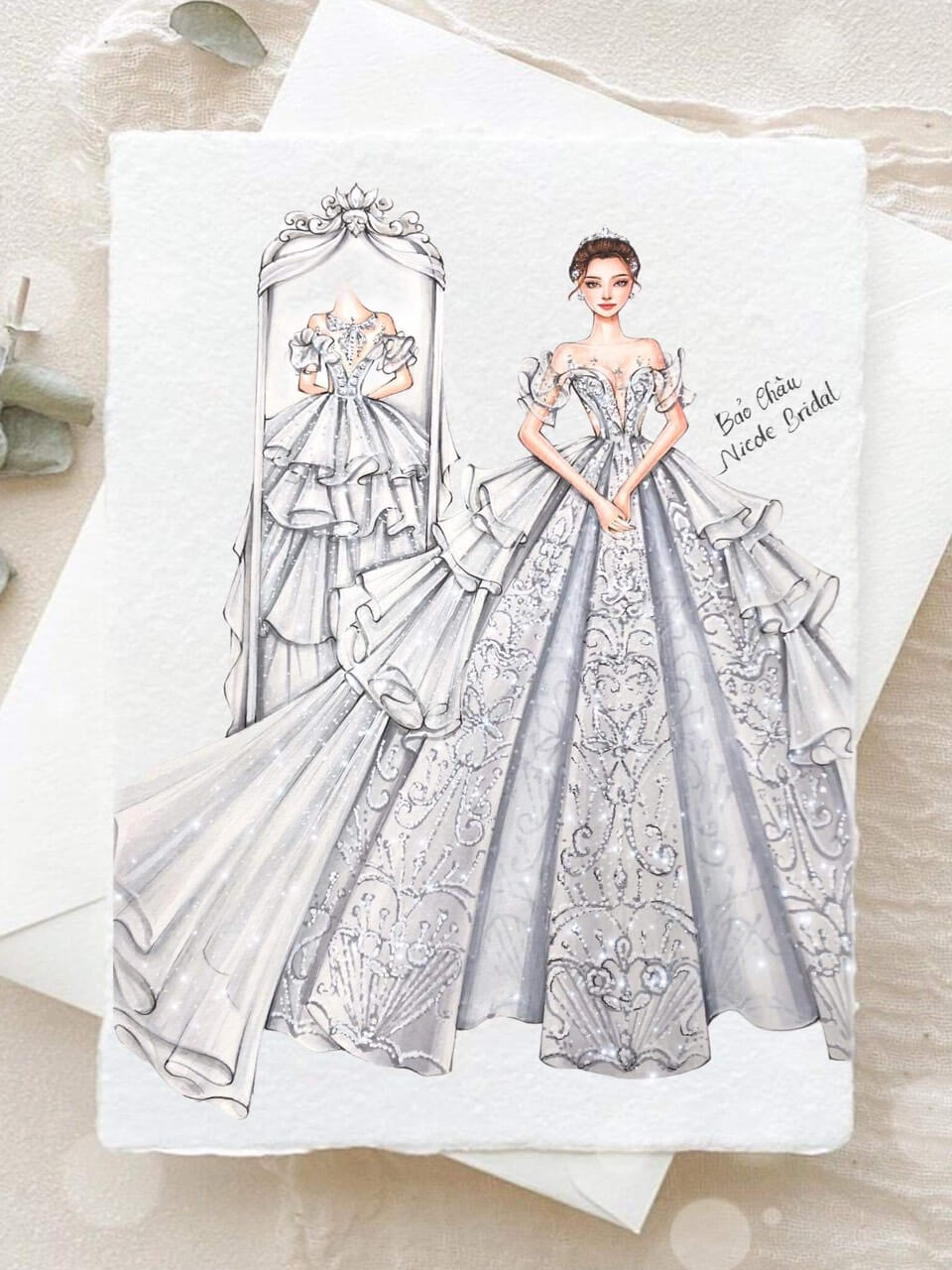 thiết kế váy cưới may đo riêng hình 6