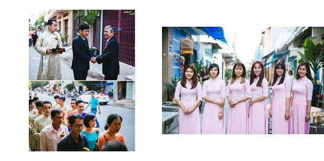 chụp hình tiệc cưới truyền thống