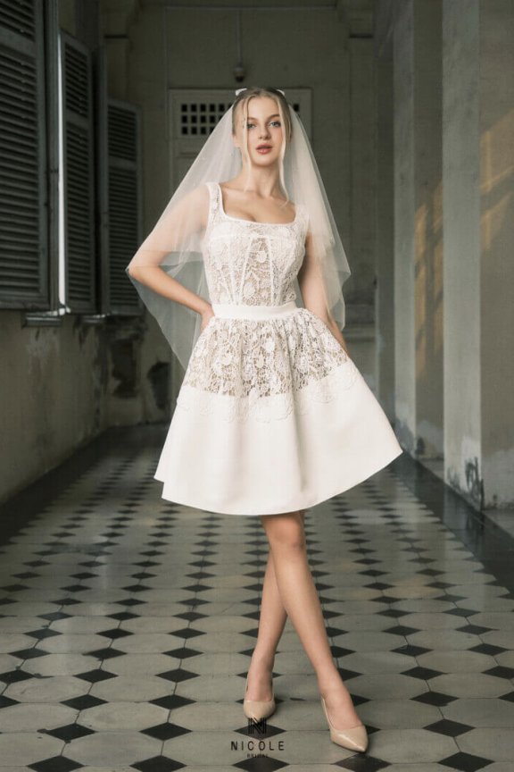 Nicole Bridal - Váy cưới ngắn hình 14