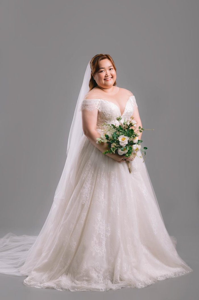 váy cưới cô dâu mập hình 5