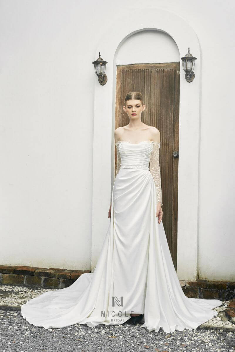 Nicole Bridal - Váy cưới dài đuôi hình 7