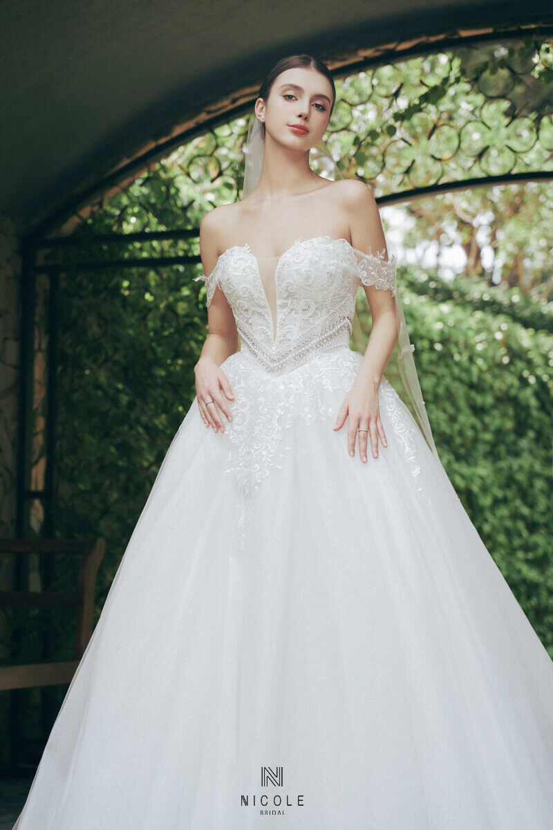 Nicole Bridal - Váy cưới eo corset hình 6