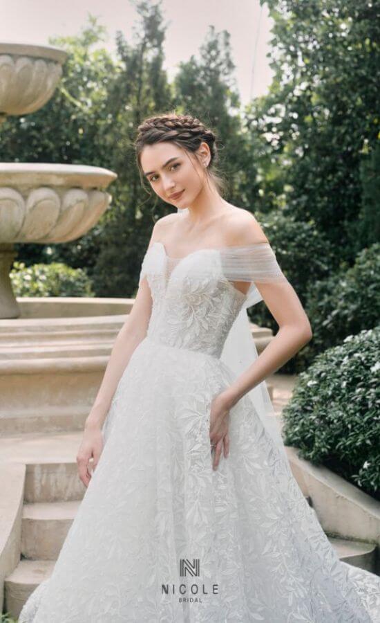 The Mallorie satin wedding dress