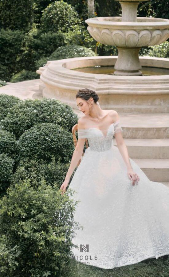 The Mallorie satin wedding dress