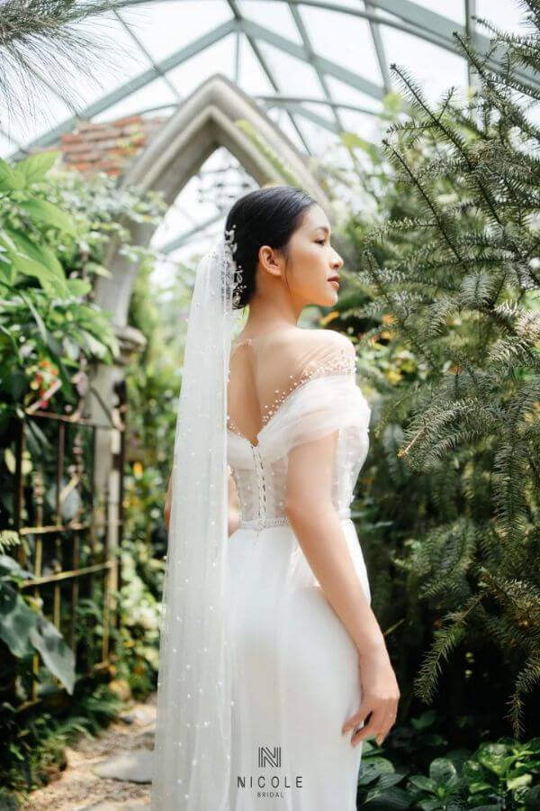 Pleatie Wedding dress
