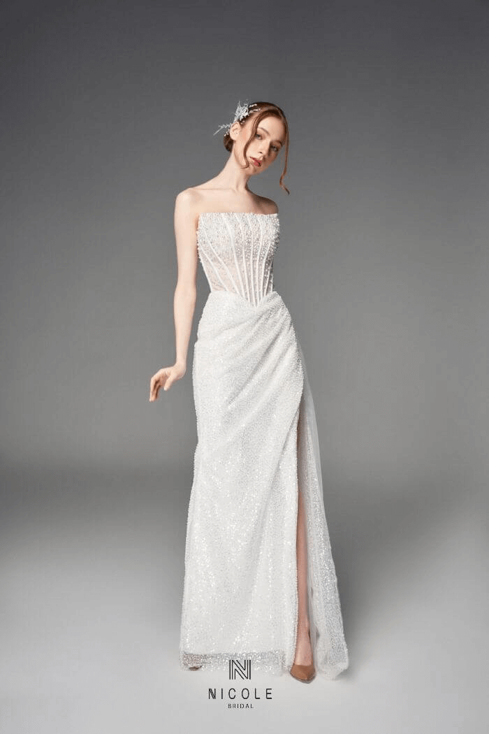 Nicole Bridal - Váy cưới hạ eo hình 8