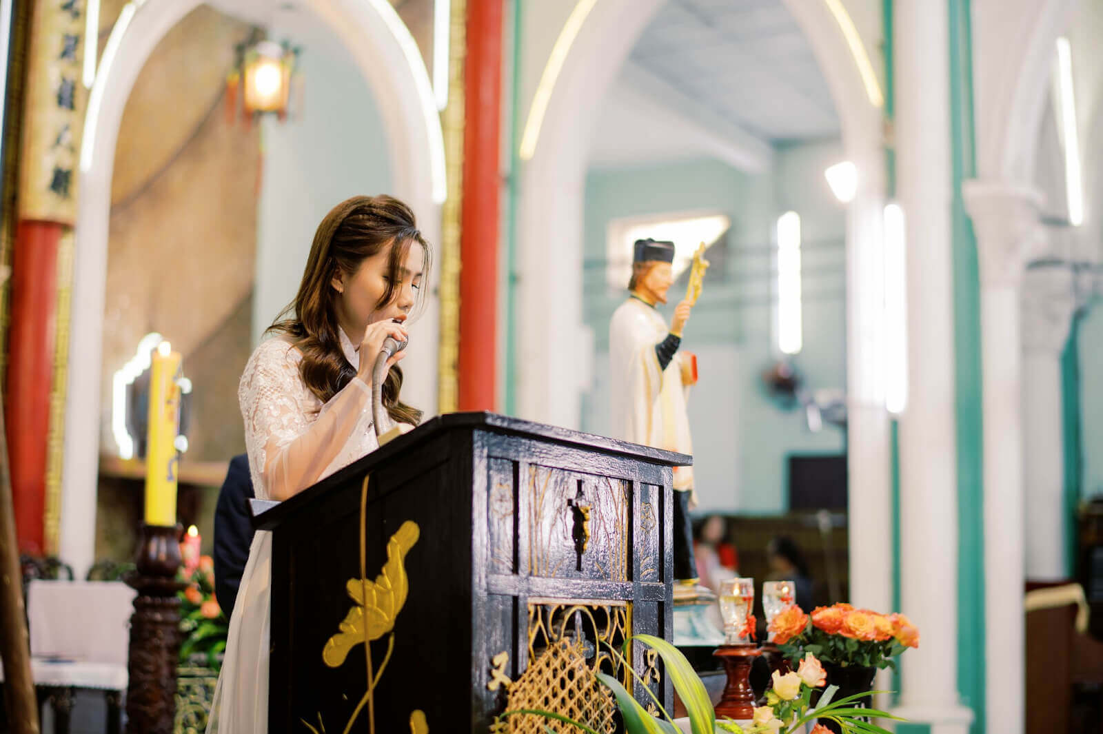 Nicole Bridal - nghi lễ cưới Công giáo hình 8