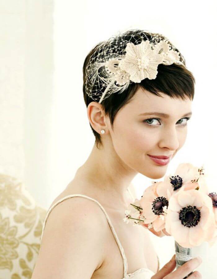 Kiểu tóc cho nàng dâu tóc tém