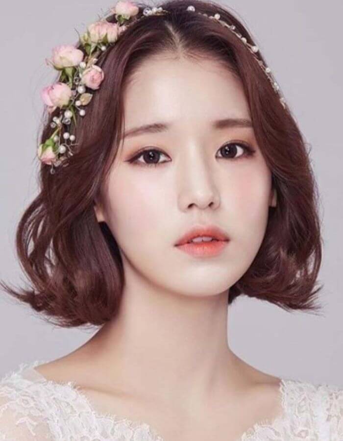 Kiểu tóc ngắn cô dâu