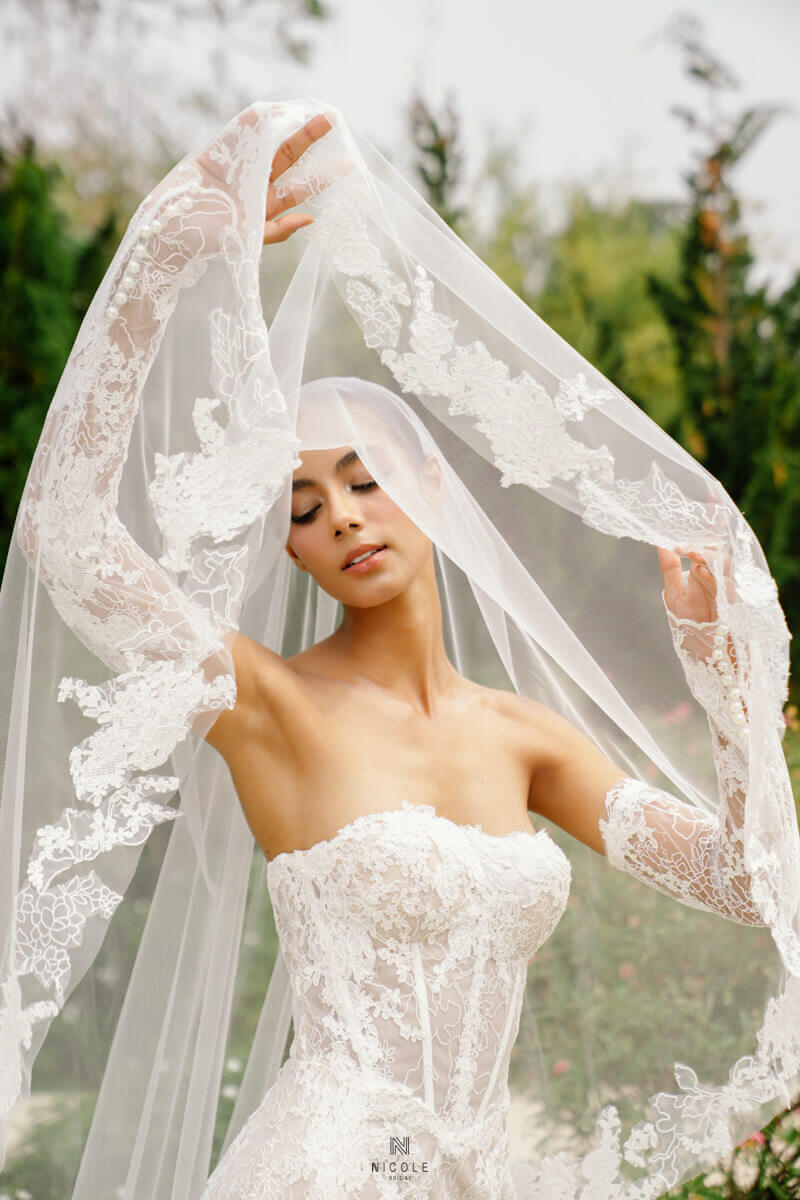 Nicole bridal - tự làm veil cưới 7